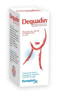 DEQUADIN "0.5% SPRAY FOR ORAL MUCOSA" 10 ML BOTTLE"