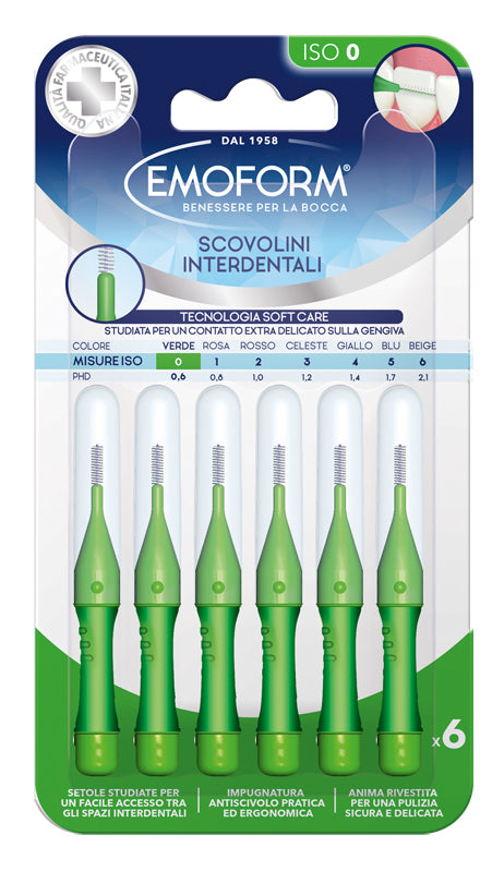 EMOFORM ISO 0 GREEN INTERNAL BRUSH 6 PIECES