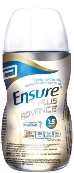 ENSURE PLUS ADVANCE VANILLA 4 BOTTLES OF 220 ML