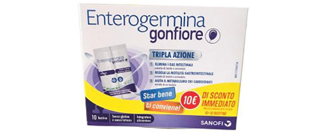 ENTEROGERMINA GONFIORE 10 + 10 BUSTINE