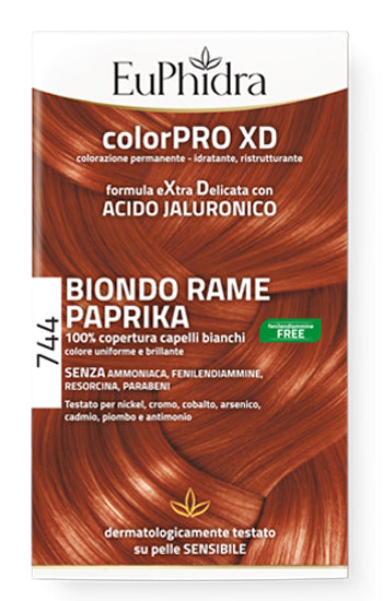 EUPHIDRA COLORPRO HAIR COLORING GEL XD 744 PAPRIKA 50 ML BOTTLE + ACTIVATOR + CONDITIONER + GLOVES