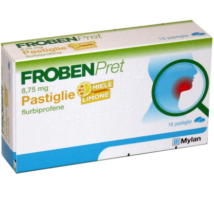 FROBENPRET 8.75MG LEMON AND HONEY FLAVOURED TABLETS 16 TABLETS IN PVC/PVDC ALUMINIUM BLISTER