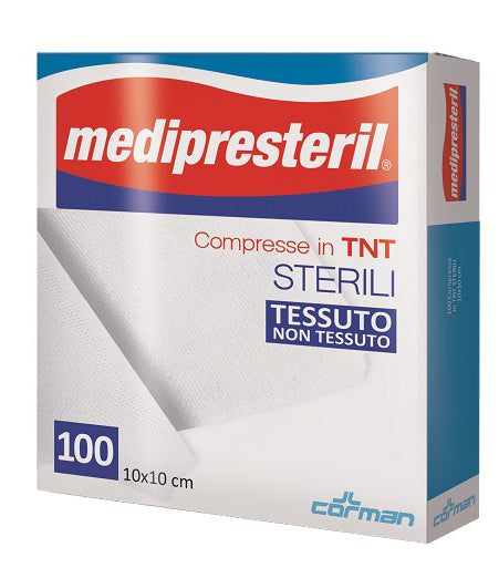 MEDIPRESTERIL TNT COMPRESSED GAUZE 10X10CM 100 PIECES