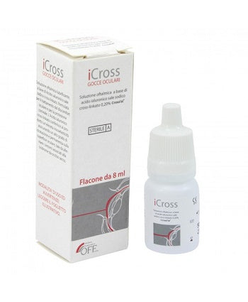 ICROSS EYE DROPS OPHTHALMIC SOLUTION CROSS-LINKED HYALURONIC ACID 0.2% 8 ML