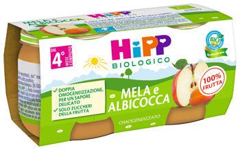 HIPP BIO OMOGENEIZZATO ALBICOCCA/MELA 2X80 G