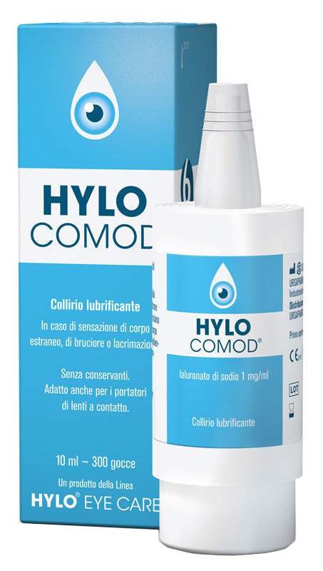 HYLO-COMOD EYE DROPS SODIUM HYALURONATE 0.1% 10 ML BOTTLE
