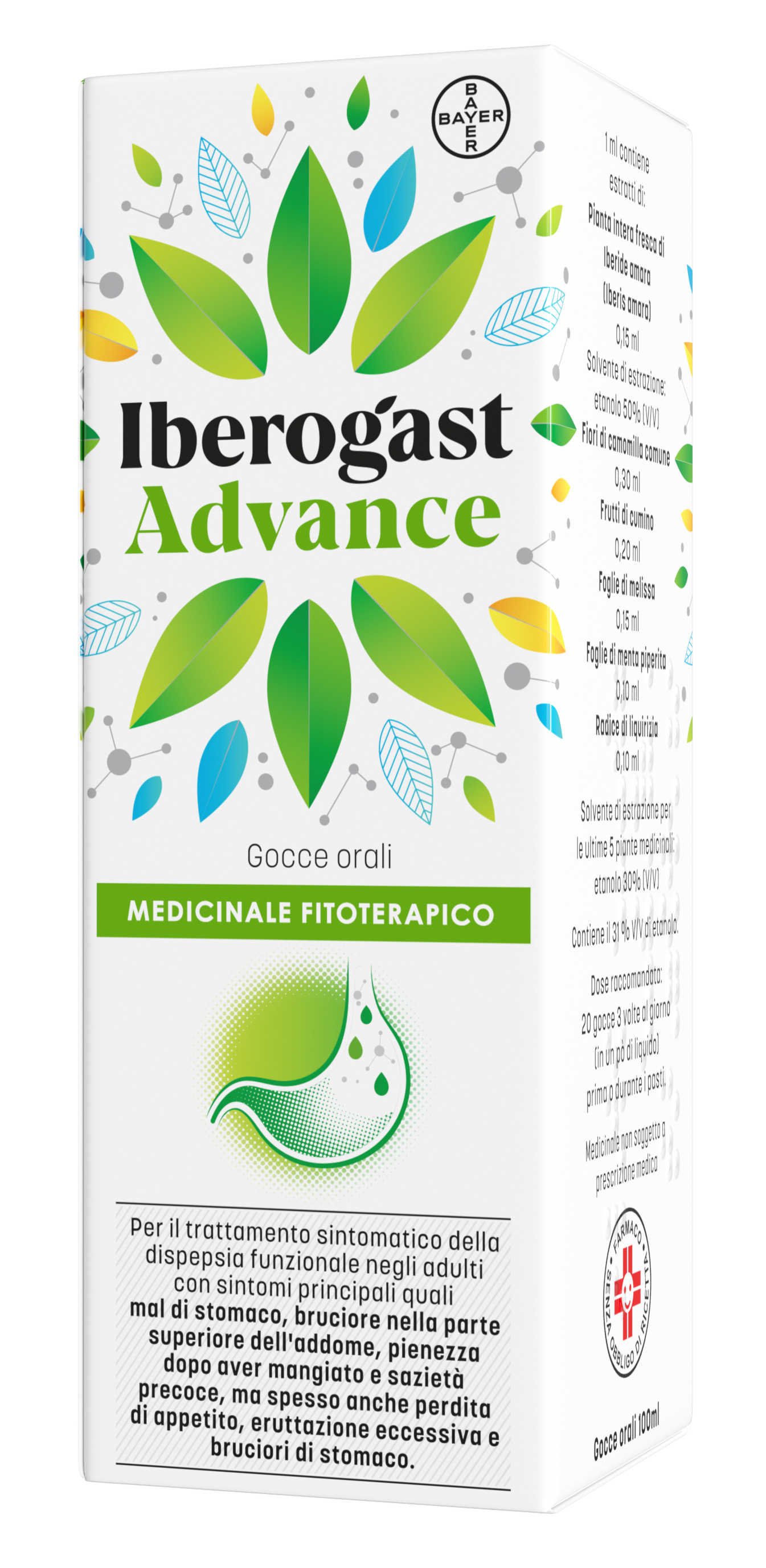 IBEROGASTADVANCE ORAL DROPS LIQUID 1 GLASS BOTTLE OF 100 ML WITH DROPPER APPLICATOR