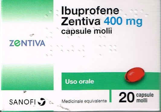 IBUPROFENE (ZENTIVA)*20 cps molli 400 mg