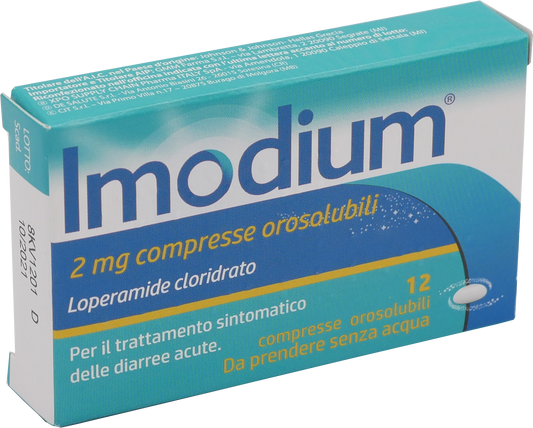 IMODIUM 2 MG OROSOLUBLE TABLETS 12 TABLETS