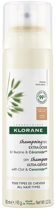 KLORANE SHAMPOO SECCO EXTRA DELICATO AVENA&CERAMIDE CAPELLI SCURI 150 ML