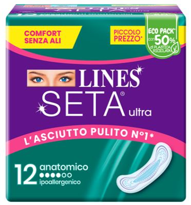 LINES SETA ULTRA ASSORBENTI ANATOMICO DWCT 12 PEZZI