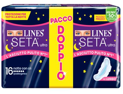 LINES SETA ULTRA ABSORBENT NIGHT VP DWCT 16 PIECES