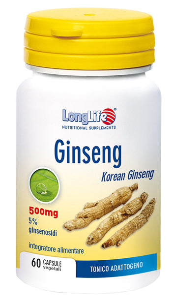 LONGLIFE GINSENG 5% 60 VEGETABLE CAPSULES