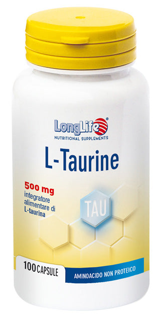 LONGLIFE L-TAURINE 500 MG 100 GELATINE CAPSULES OF 6.2 G