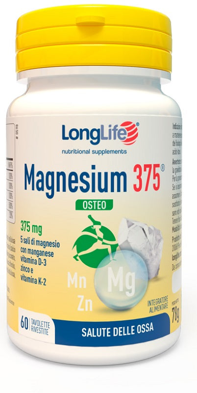 LONGLIFE MAGNESIUM 375 OSTEO 60 TABLETS
