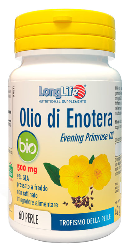 LONGLIFE ORGANIC EVENING PRIMROSE OIL 500 MG 60 GELATINE PEARLS
