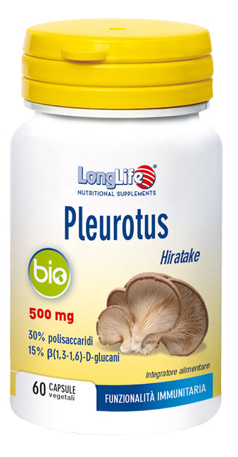LONGLIFE PLEUROTUS ORGANIC 60 VEGETABLE CAPSULES