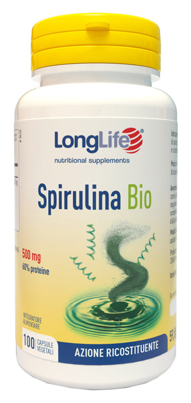 LONGLIFE ORGANIC SPIRULINA 500 MG 100 VEGETABLE CAPSULES