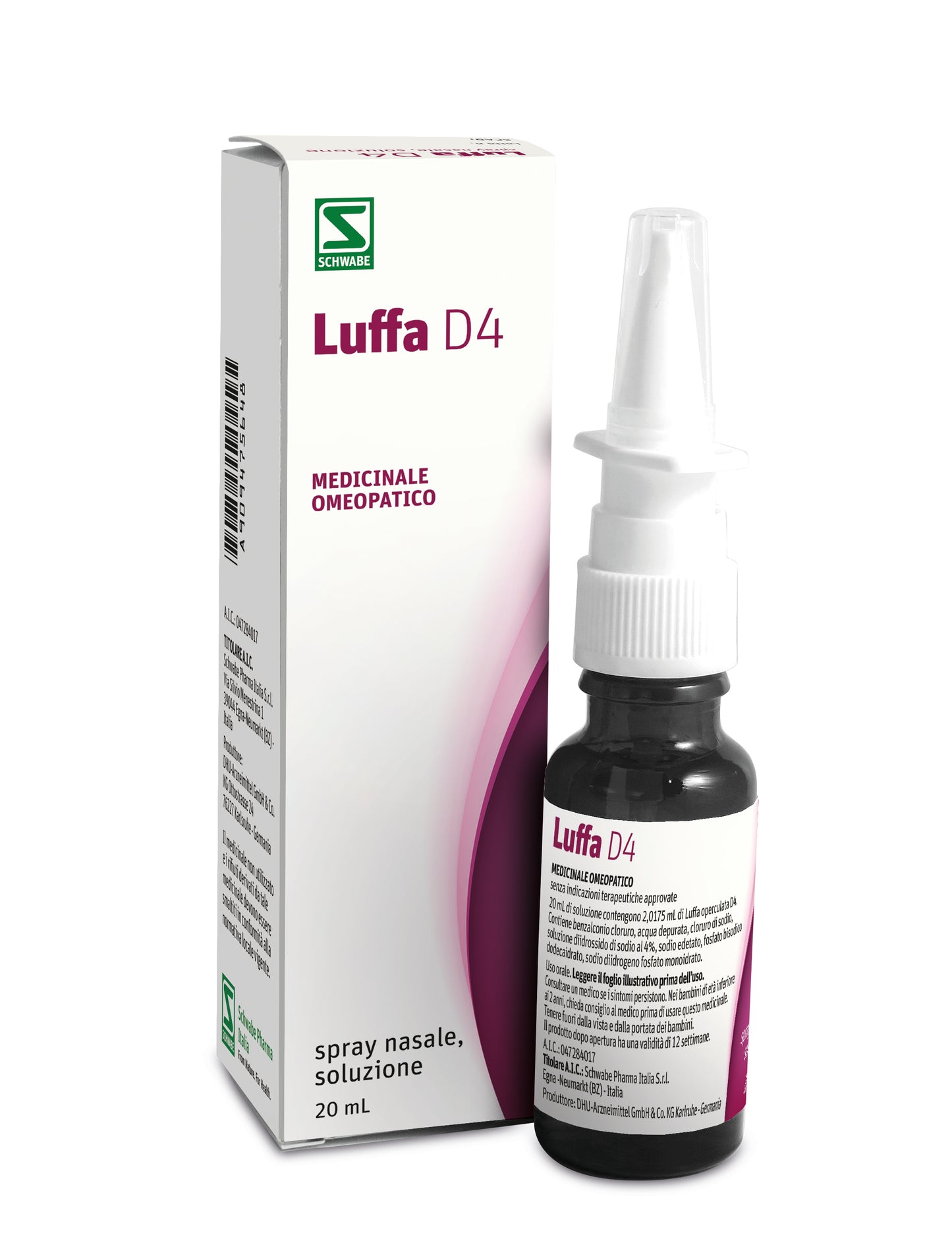 LUFFA D4 SPRAY NASALE, SOLUZIONE 1 FLACONE IN VETRO DA 20 ML