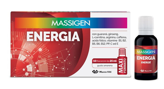 MASSIGEN ENERGIA 10 BOTTLES OF 25 ML