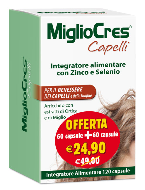MIGLIOCRES HAIR 60 CAPSULES + 60 CAPSULES PROMOTION