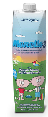 MONELLO 3 MILK-BASED GROWTH FORMULA FOR CHILDREN FROM 1 TO 3 YEARS LIQUID 1 LITER