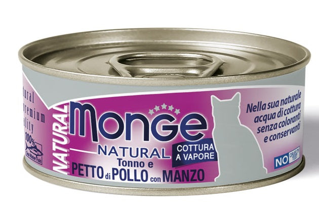 MONGE NATURAL QUALITY GATTO MONGE NATURAL PETTO DI POLLO CON MANZO 80 G