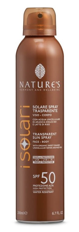 NATURE'S I SOLARI SPRAY TRASPARENTE SPF50 200 ML