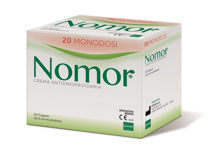 NOMOR CREMA ANTIEMORROIDARIA 20 TUBETTI MONODOSE DA 5 ML