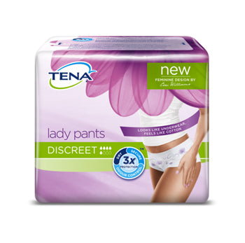 TENA SILHOUETTE WHITE MEDIUM ABSORBENT PANTS 6 PIECES