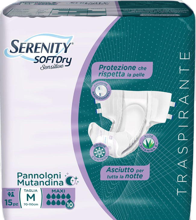 SERENITY SD SENSITIVE MAXI M DIAPER PANTS 15 PIECES
