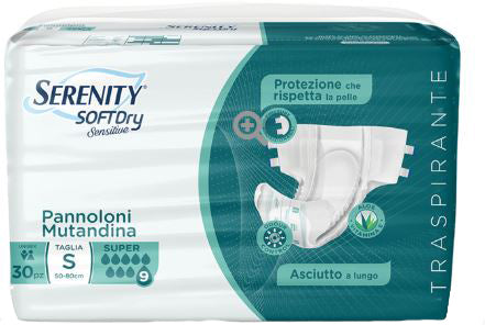 PANNOLONE MUTANDINA SERENITY SD SENSITIVE SUPER L 15 PEZZI