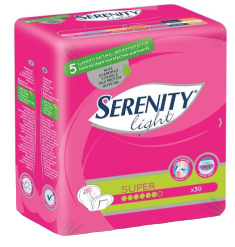 SERENITY LIGHT LADY SUPER 12-PIECE INCONTINENCE PADS