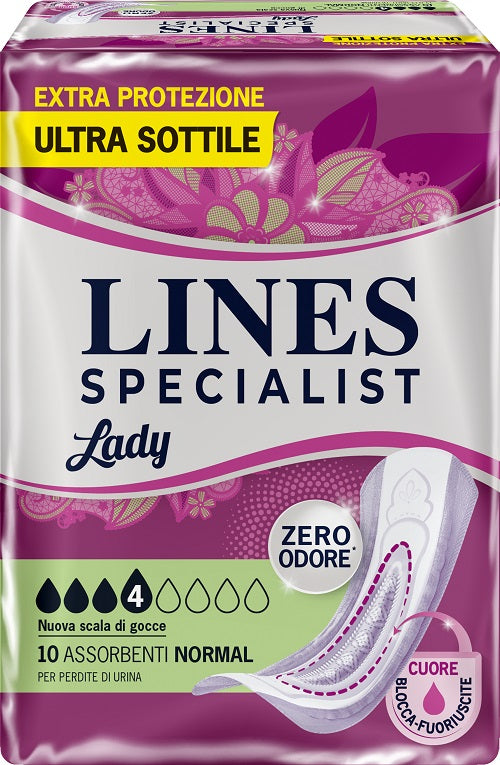 LINES SPECIALIST LADY NORMAL INCONTINENCE PADS 10 PIECES