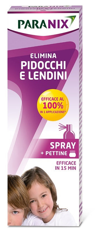 TRATTAMENTO PIDOCCHI E LENDINI PARANIX SPRAY 100 ML + PETTINE