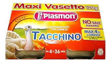 PLASMON OMOGENEIZZATO TACCHINO 120 G X 2 PEZZI