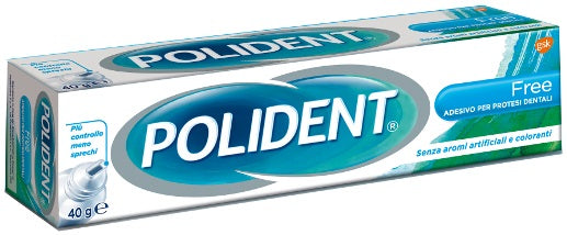 POLIDENT FREE DENTURE ADHESIVE 40 G