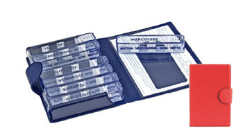 MEDIDOS WEEKLY PILL BOX, RED, VELCRO OPENING/CLOSED, 10.5X15.5X2.5 CM
