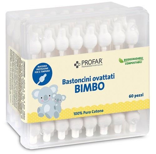 PROFAR BASTONCINI OVATTATI BIMBO 60 PEZZI