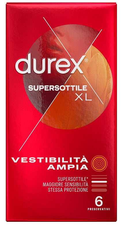 DUREX SUPER THIN XL CONDOMS 6 PIECES