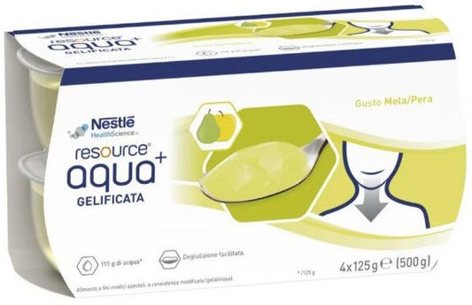 RESOURCE AQUA GELIFIED WATER + APPLEPEAR CUP 6 4X125 G