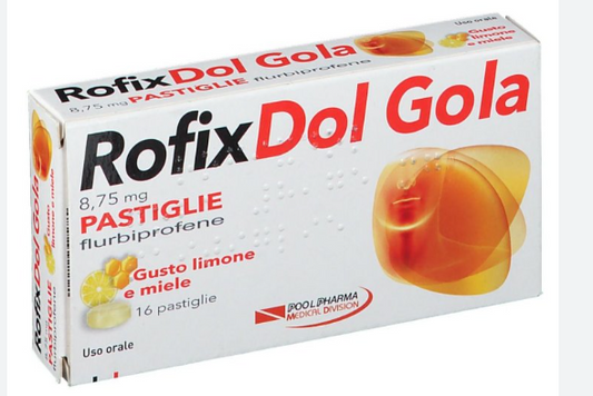 <b>ROFIXDOL GOLA E DOLORE 8,75 MG PASTIGLIE GUSTO LIMONE E MIELE </b>