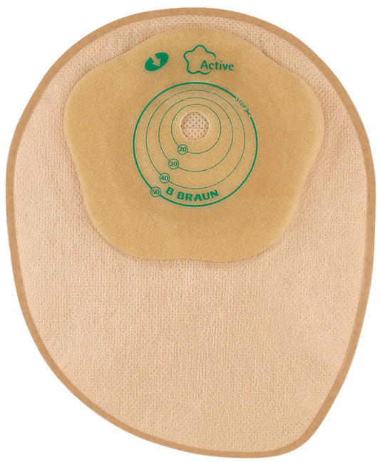SACCA COLOSTOMIA FLEXIMA ACTIVE MIDI BEIGE FINESTRA ISPEZIONABILE RITAGLIABILE 15-50MM 30 PEZZI