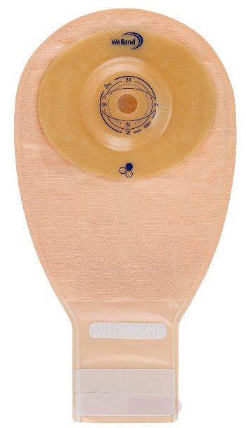 SACCA PER ILEOSTOMIA OPACA RITAGLIABILE WELLAND AURUM PROFILE ILEO MIDI DIAMETRO 13-25 MM INIZIO CONVESSITA' 25 MM 10 PEZZI