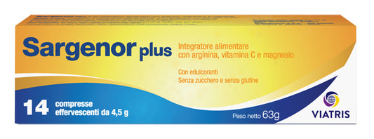 SARGENOR PLUS 14 COMPRESSE EFFERVESCENTI DA 4,5 G