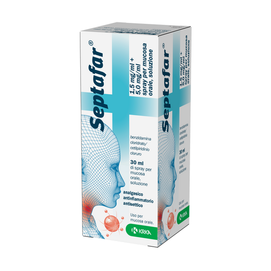 SEPTAFAR 1,5 MG/ML + 5,0 MG/ML SPRAY PER MUCOSA ORALE, SOLUZIONE