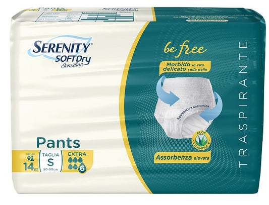 SERENITY PANTS SD SENSITIVE BE FREE EXTRA SIZE S 14 PIECES