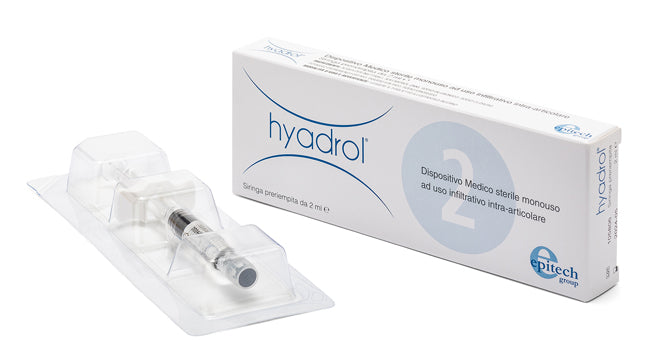 HYADROL INTRA-ARTICULAR SYRINGE WITH 1% HYALURONIC ACID AND 2% ADELMITROL, CAPACITY 2 ML