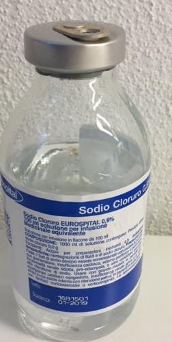 SODIUM CHLORIDE EUROS "0.9% SOLUTION FOR INFUSION" 100 ML BOTTLE"