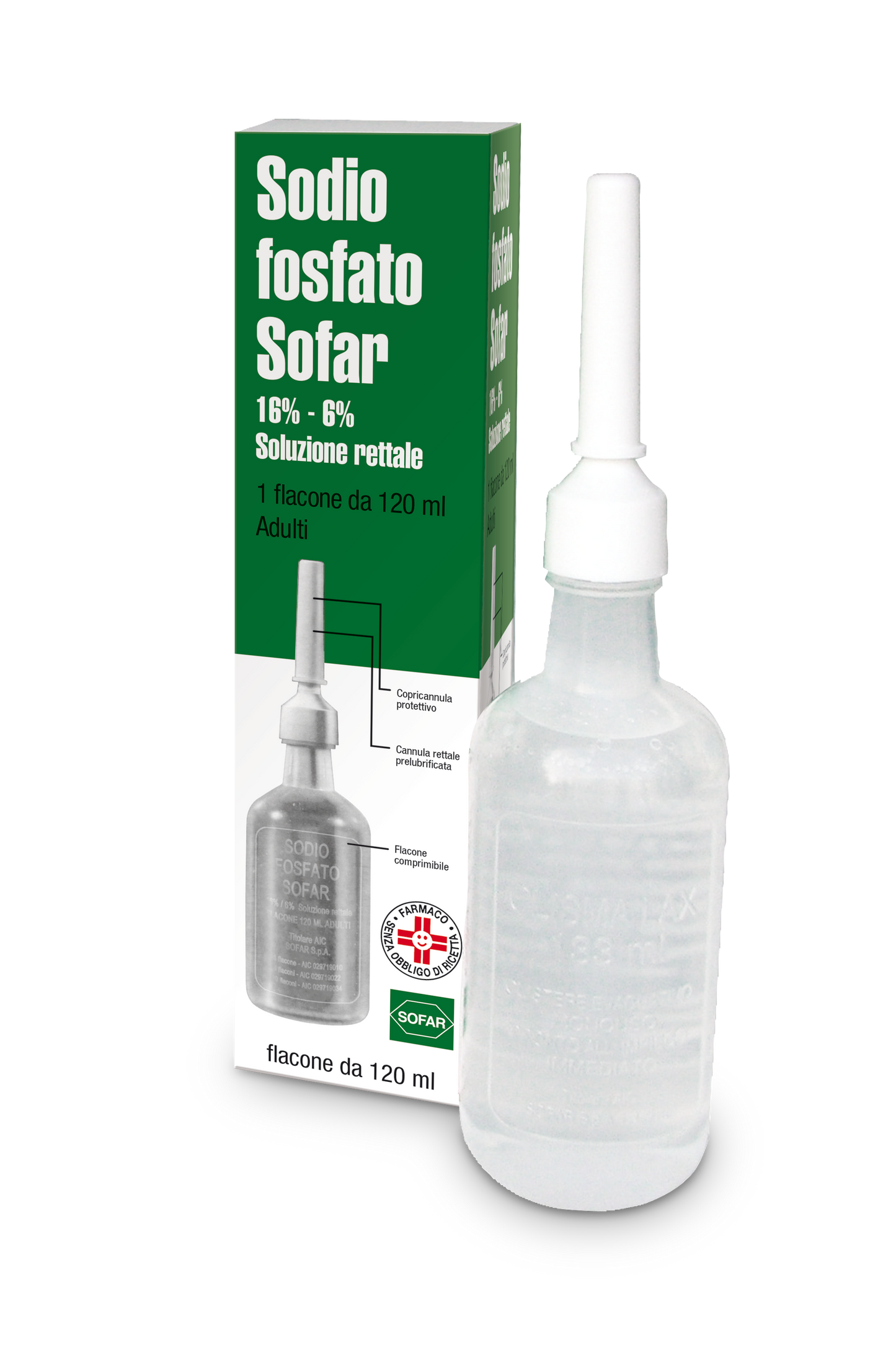 SODIO FOSFATO SOFAR &ldquo;16% / 6% SOLUZIONE RETTALE&rdquo; FLACONE DA 120 ML